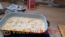 Šlehačkový koláč s ovocem