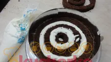 Kostkovaný dort s tvarohovou náplní (šachovnicový)