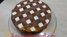 Kostkovaný dort s tvarohovou náplní (šachovnicový)