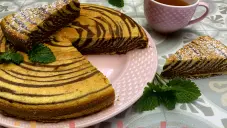 Zebra koláč