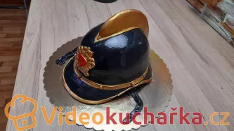 Medovní dort hasičská helma