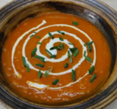 Rajská polévka s mrkví a rýží