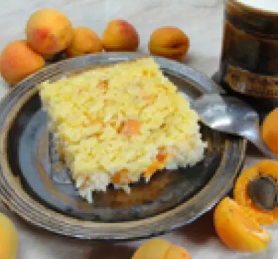 Rýžový nákyp s meruňkami